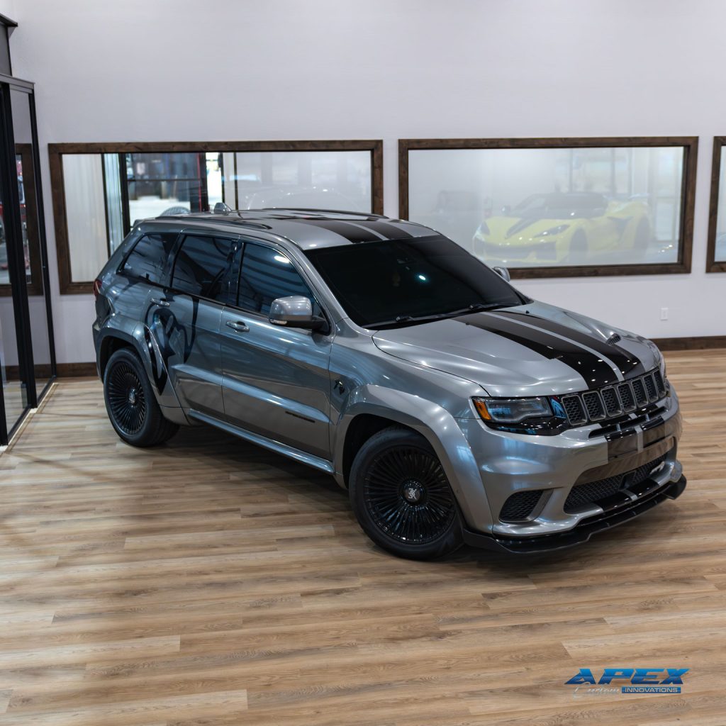 Trackhawk with Vinyl wrap and wide body kit